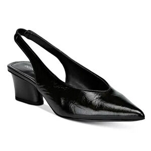 Donald J Pliner Women's Gema Pumps Black Distressed Shine Size 6.5 (MSRP $268)